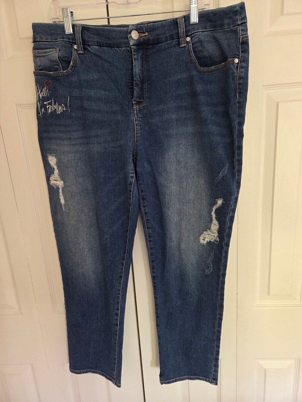 Chico's So Slimming Girlfriend Ankle Jeans in Blue Wash